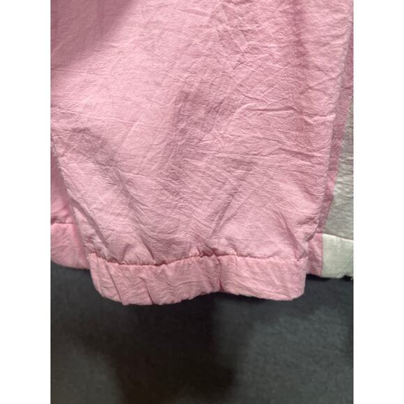 Vintage 80s Teddi Sport Pastel Pink Bone White Full Zip Windbreaker Size L - Picture 6 of 10